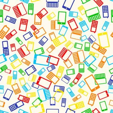 Seamless pattern phone Stock Illustration