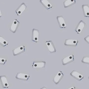 Seamless pattern phone power bank cartoon vector Stock Illustration
