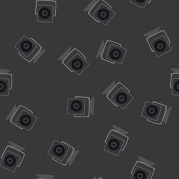 Seamless pattern photo table camera cartoon vector Stock Illustration