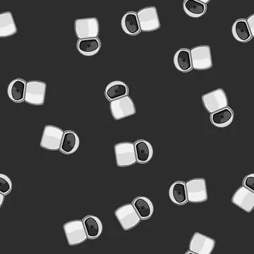 Seamless pattern photo table web camera cartoon vector Stock Illustration