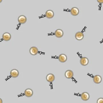 Seamless pattern photography studio light cartoon vector Illustrazione stock