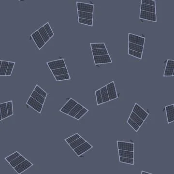 Seamless pattern photovoltaic solar panel cartoon vector 스톡 일러스트