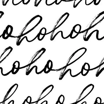 Seamless pattern with phrase ho ho ho. Illustrazione stock