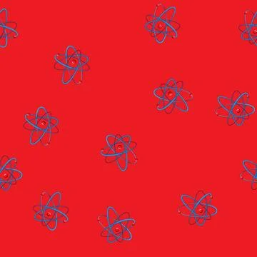Seamless pattern physics atom cartoon vector Stock Illustration