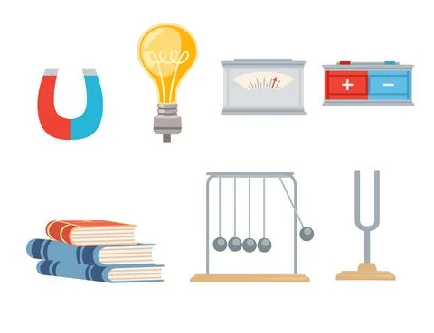 Seamless pattern Physics science courses online education concept or school Stock Illustration