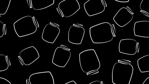 Seamless pattern with pickle jars fruits and vegetables Illustrazione stock