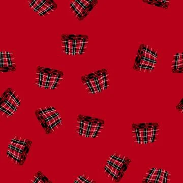 Seamless pattern picnic blanket bed color icon vector Stock Illustration