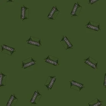 Seamless pattern picnic stove camp cartoon vector Stock Illustration