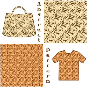 Seamless Pattern, Pictogram Cones Stock Illustration