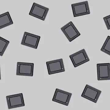Seamless pattern pictogram memory card cartoon vector 库存插图