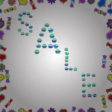 Seamless pattern. Picture in blue, white and red colors. Vector. Special Offer S Stock Illustration