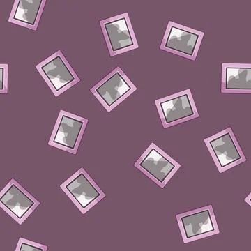 Seamless pattern picture smart photo frame cartoon vector Stock Illustration