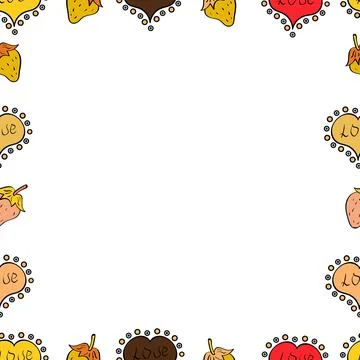 Seamless pattern. Picture in white, yellow and black colors. Doodles elements ha Illustrazione stock