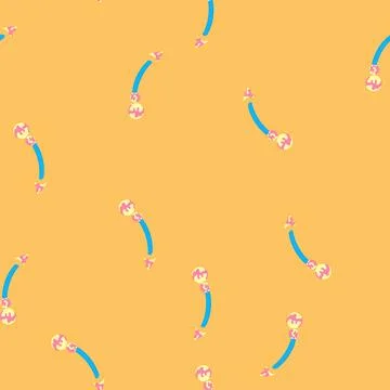 Seamless pattern pierced piercing fashion cartoon vector Stock Illustration