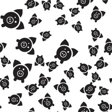 Seamless pattern of pigs. Stock Illustration