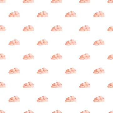 Seamless pattern with piles of diced raw meat Stock Illustration
