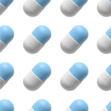 Seamless pattern with pills Stock Illustration