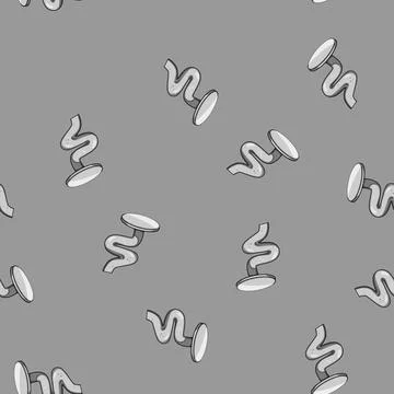 Seamless pattern pin bent nail cartoon vector Stock Illustration