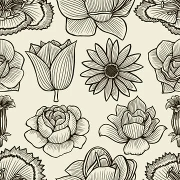 Seamless pattern with pine cones Illustrazione stock