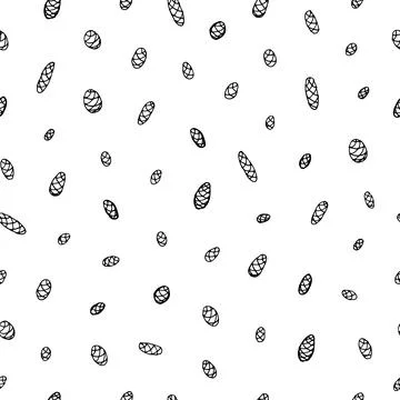 Seamless pattern with pine cones. Stock Illustration