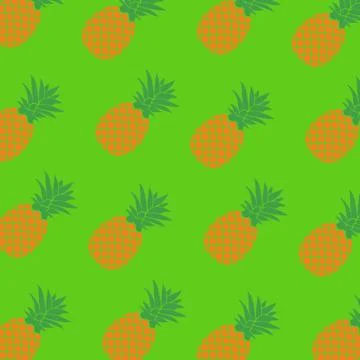 Seamless pattern with pineapple Illustrator. design graphic. Ilustração Stock