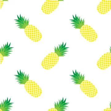 Seamless Pattern with Pineapples Stock Illustration