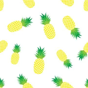 Seamless Pattern with Pineapples Stock Illustration