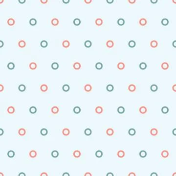 Seamless pattern with pink and blue circles Stock Illustration