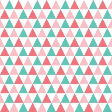 Seamless pattern with pink and blue triangles Stock Illustration