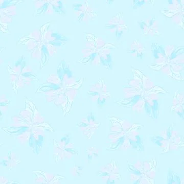 Seamless pattern from pink and blue flowers on light background Stockillustratie