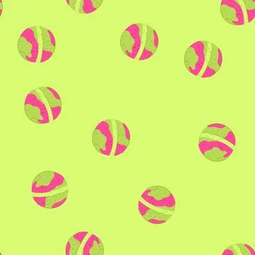 Seamless pattern pink and green bath bomb for relaxation concept イラスト素材