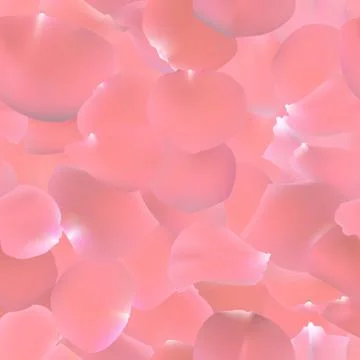 Seamless pattern with pink and red rose petals. Stockillustratie