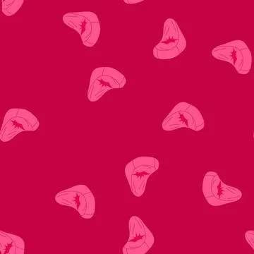 Seamless pattern pink bean bag chair for modern home comfort Stock Illustration