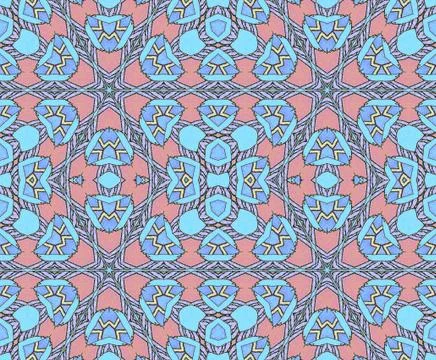 Seamless pattern pink blue Stock-Illustration