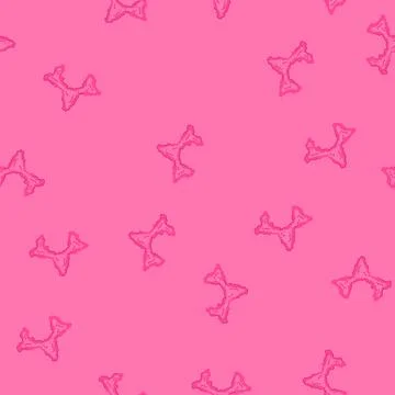 Seamless pattern pink clown wig for circus costume party イラスト素材