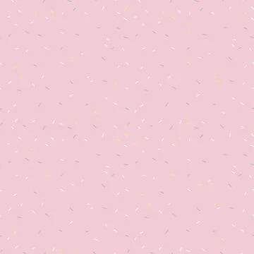 Seamless pattern of pink donut glaze cerface with many decorative sprinkles Stock Illustration