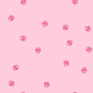 Seamless pattern pink effervescent tablet dissolving with rising bubbles イラスト素材