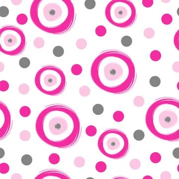 Seamless pattern with pink evil eye vector Stock Illustration