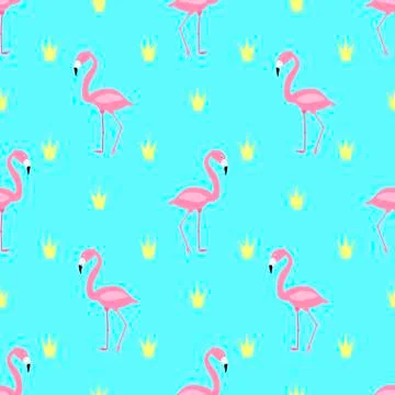 Seamless pattern pink flamingo Stock Illustration