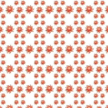 Seamless pattern of pink flower on white background. Foto stock
