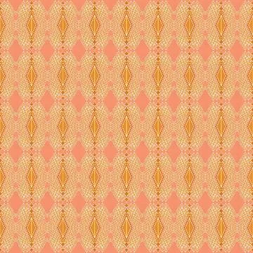 Seamless pattern with pink flowers and yellow leaves on beige Stock-Illustration