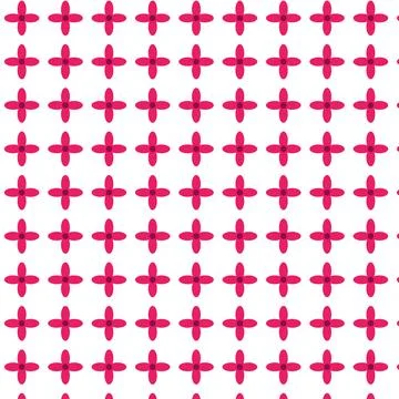 Seamless pattern of pink geometric plus signs Stock Illustration