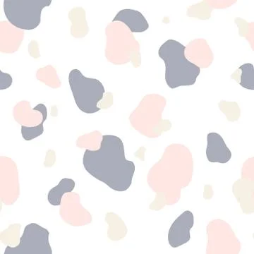 Seamless pattern of pink, gray and white spots Stock Illustration