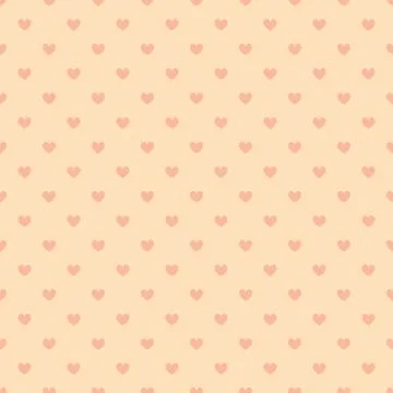 Seamless pattern with pink hearts Stock Illustration