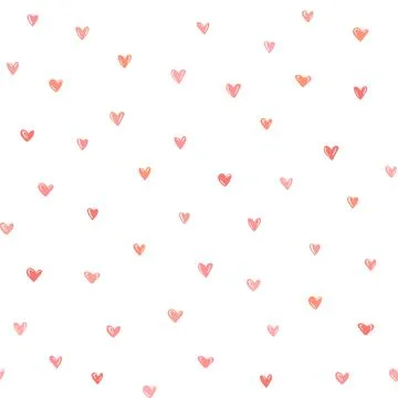 Seamless pattern with pink hearts. Template holiday vector illustration. Design Stock Illustration