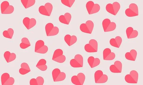 Seamless pattern with pink hearts, valentines day, womens day background Stock Illustration