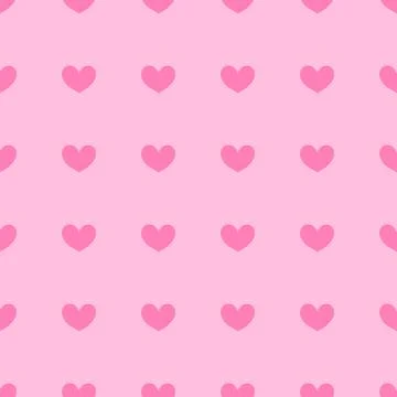 Seamless pattern with pink hearts . Vector illustration. Illustrazione stock