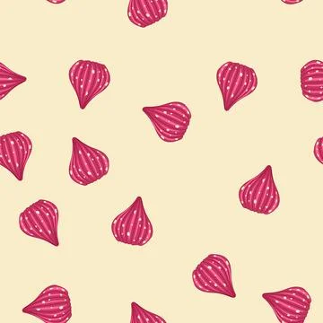 Seamless pattern pink indian sweet modak dessert art Stock Illustration