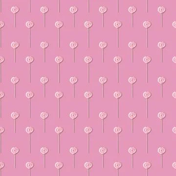 Seamless pattern with pink lollipop in the form of a heart on a stick Foto stock
