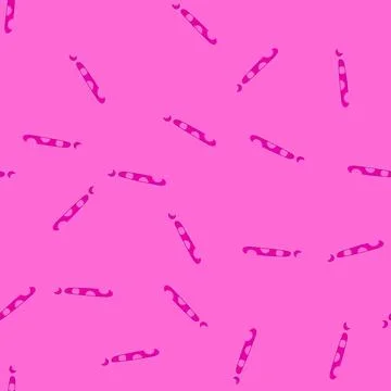 Seamless pattern pink polka dot exclamation mark on white background Stock Illustration